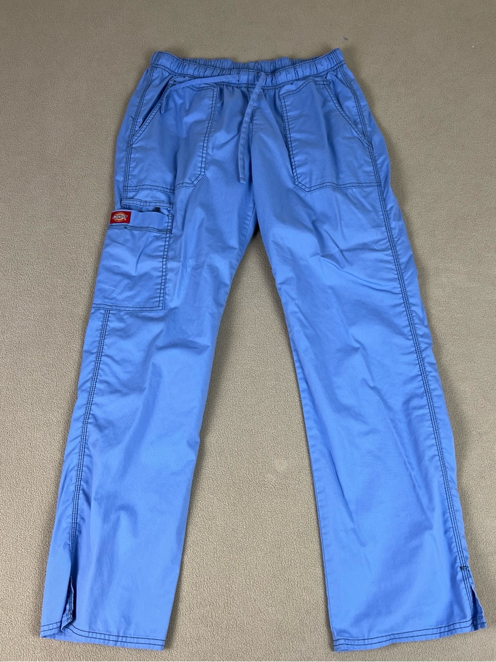 Dickies Women's Scrub Pants, Cargo. Blue. Medical, Office. Sz Medium.